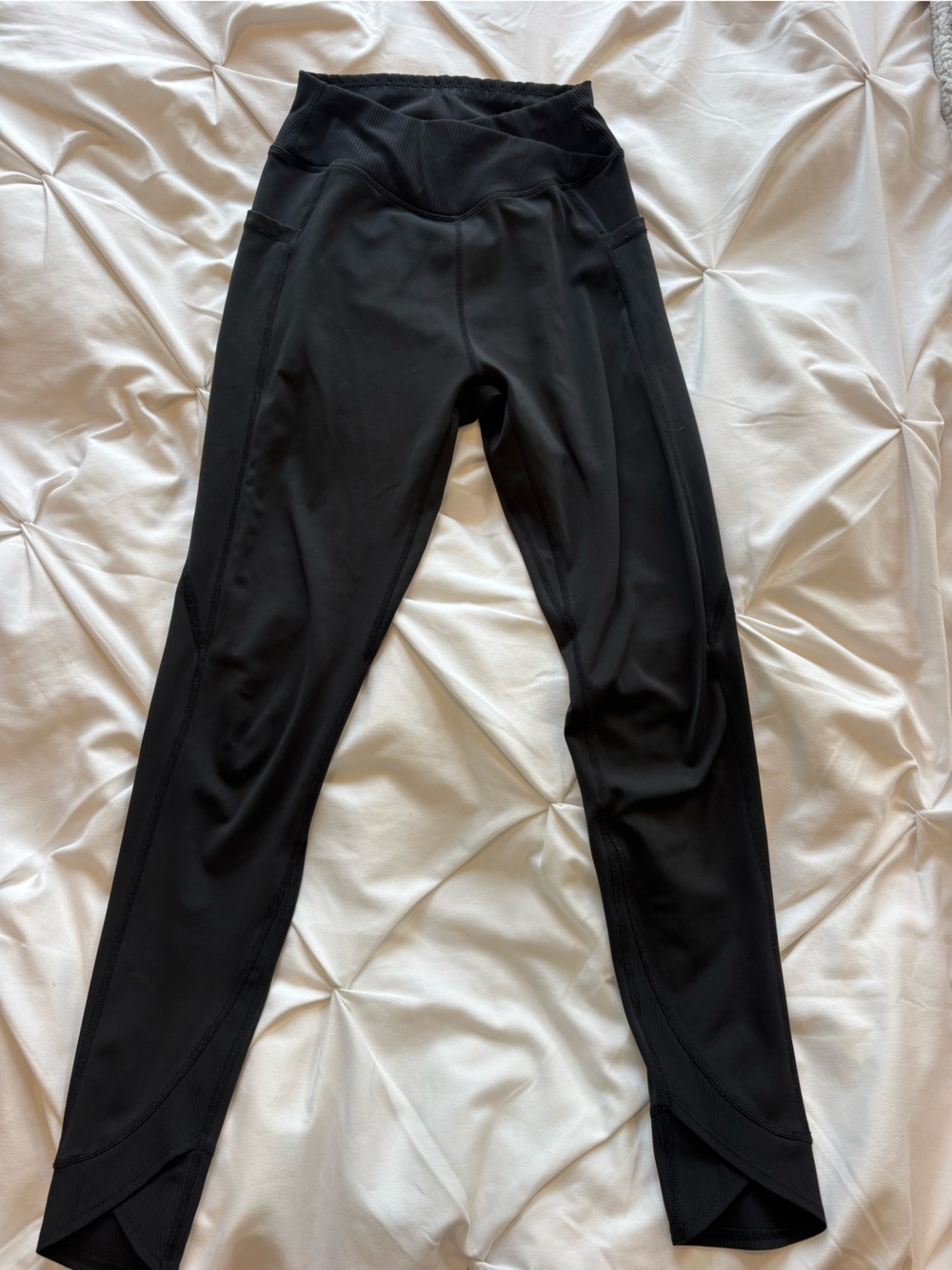Women’s Black Athletic Leggings With Pockets Size Small